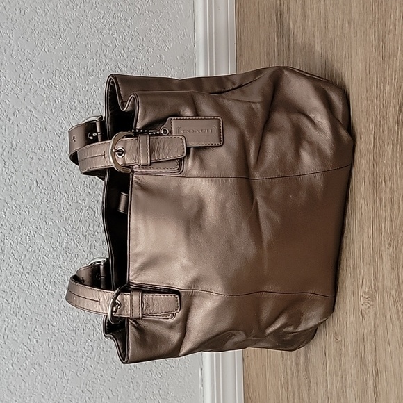 Coach Handbags - COACH gold metallic purse